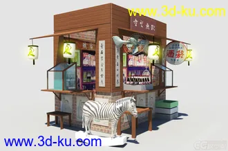 3D打印模型台湾古早味 柑仔店 小商铺 古典 杂货铺的图片