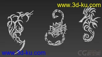 3D打印模型花纹的图片
