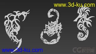 3D打印模型花纹的图片