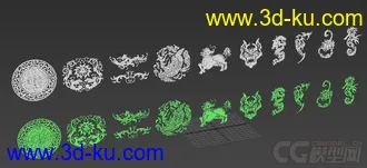 3D打印模型花纹的图片