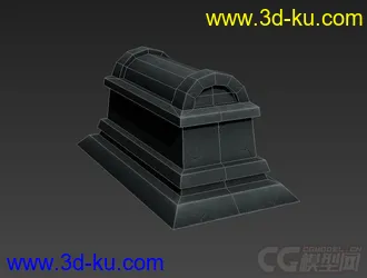 3D打印模型小坟墓一个 墓地配件 西方石棺的图片