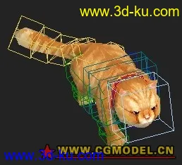 加菲猫模型贴图带动作的图片