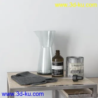 3D打印模型高精小摆件，写实，瓶子，抹布的图片