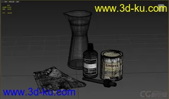 3D打印模型高精小摆件，写实，瓶子，抹布的图片