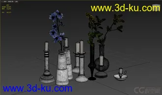 3D打印模型高精小摆件，写实，瓶子，花的图片