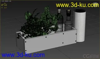 3D打印模型高精小摆件，写实，瓶子，花的图片