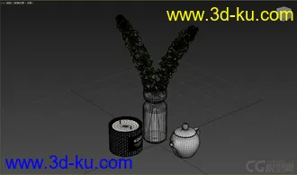 3D打印模型高精小摆件，写实，瓶子，花，书本，蜡烛的图片