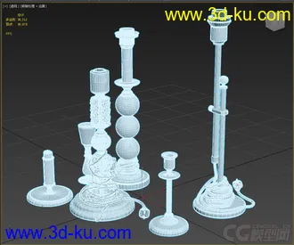 3D打印模型高精小摆件，写实，烛台的图片