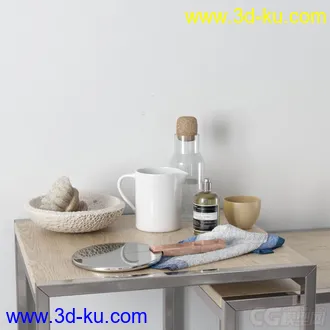 3D打印模型高精小摆件，写实，杯子，刷子的图片