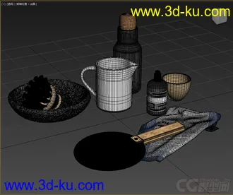 3D打印模型高精小摆件，写实，杯子，刷子的图片