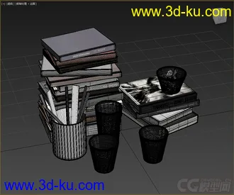 3D打印模型高精小摆件，写实，杯子，书本的图片