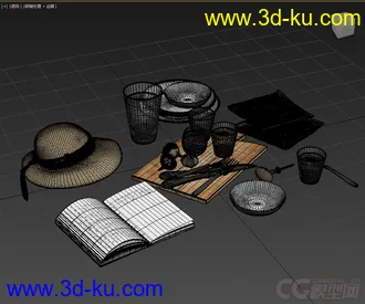 3D打印模型高精小摆件，写实，杯子，书本的图片