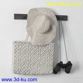 3D打印模型高精小摆件，写实，帽子，背包，望远镜的图片