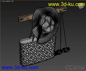 3D打印模型高精小摆件，写实，帽子，背包，望远镜的图片