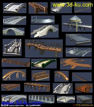 3D打印模型精致的桥的图片