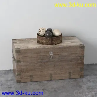 3D打印模型高精小摆件，写实，箱子的图片