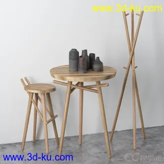 3D打印模型高精小摆件，写实，瓶子，桌子椅子的图片