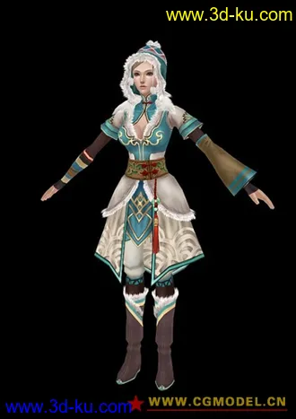 龙OL的一个女性套装模型的图片