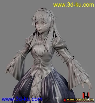 3D打印模型日本狐森 夜葬アリス 水銀燈美女的图片