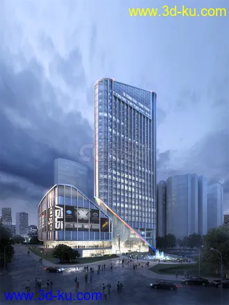 现代商场商城模型的图片