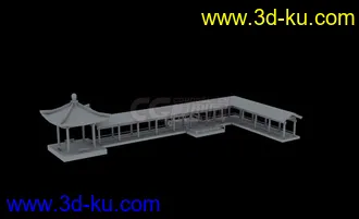 3D打印模型送一个四角亭建筑希望大家喜欢的图片