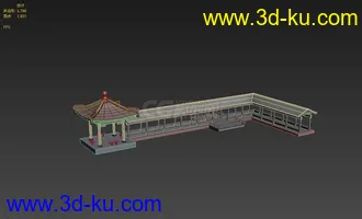 3D打印模型送一个四角亭建筑希望大家喜欢的图片