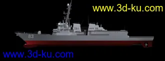 3D打印模型阿利伯克级导弹驱逐舰的图片