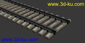 3D打印模型很写实的火车轨道 铁轨  rail track railway的图片