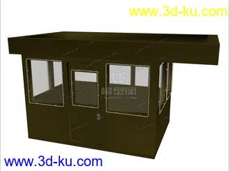 3D打印模型高精，写实，门卫室，保安亭的图片