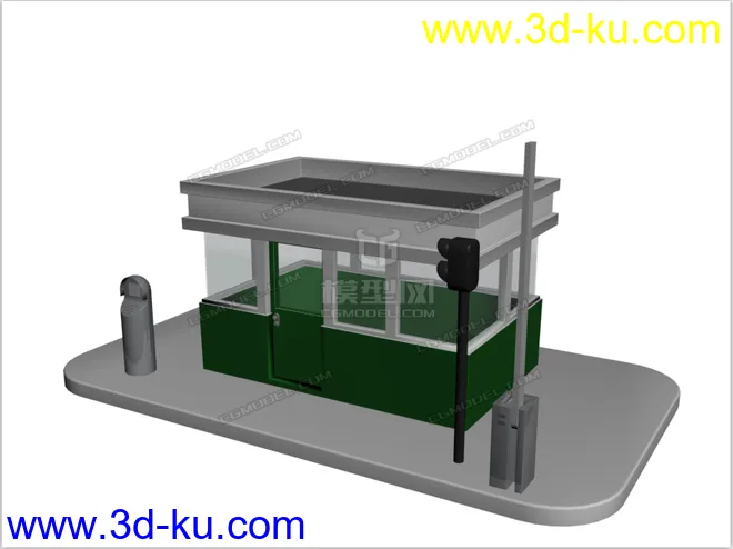 高精，写实，门卫室，保安亭模型的图片1