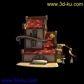 3D打印模型卡通房子的图片