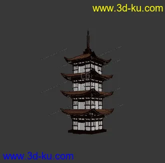 3D打印模型日式塔的图片