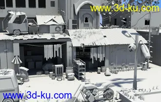 3D打印模型破败小镇的图片