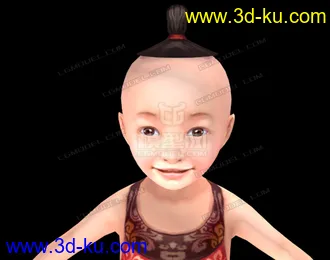 3D打印模型完美世界游戏中的小男童 婴儿 儿童 ~~的图片
