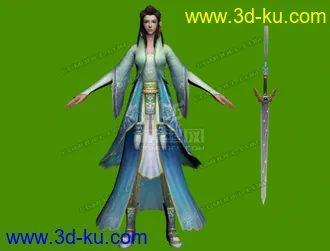 3D打印模型游戏中的仙女的图片