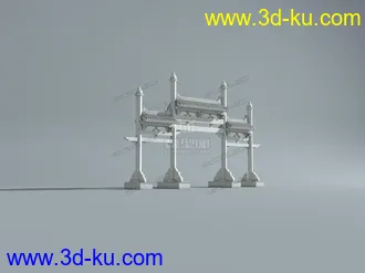 分享一个石牌楼模型的图片