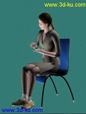 3D打印模型玩手机的女孩的图片