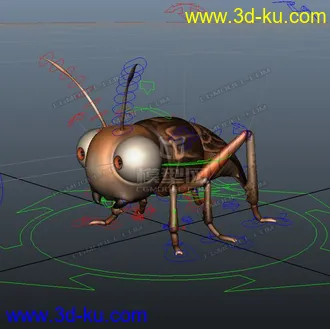 3D打印模型小跳蚤   带 材质贴图   带绑定    带灯光文件的图片