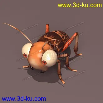 3D打印模型小跳蚤   带 材质贴图   带绑定    带灯光文件的图片