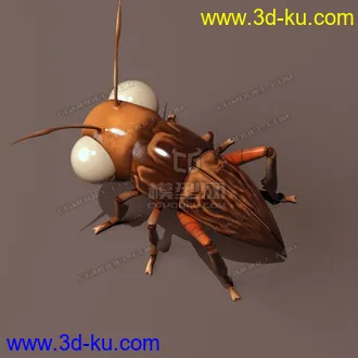 3D打印模型小跳蚤   带 材质贴图   带绑定    带灯光文件的图片