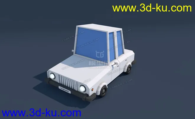 lowpoly car 低面汽车模型的图片1