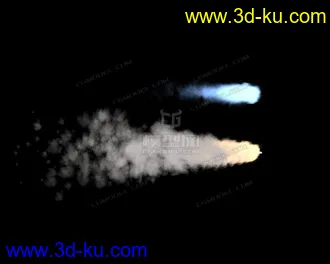 3D打印模型火箭 导弹发射尾焰   火焰的图片