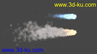 3D打印模型火箭 导弹发射尾焰   火焰的图片