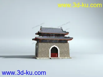 传一个简单的钟楼模型的图片