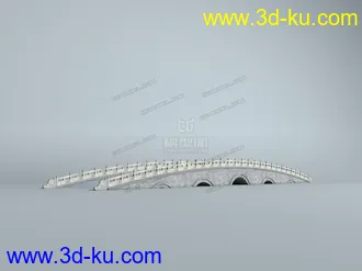 3D打印模型五孔拱桥五十米的图片