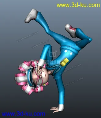 3D打印模型大妈跳街舞 带动画的图片