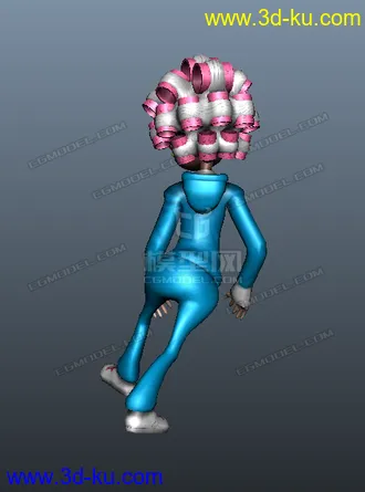 3D打印模型大妈跳街舞 带动画的图片