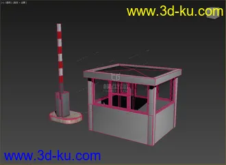 3D打印模型高精，写实，保安亭，门卫，门岗的图片