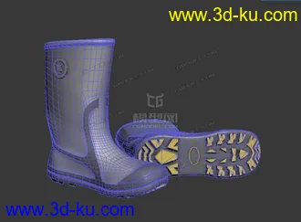 3D打印模型雨鞋 雨靴  gumboots的图片