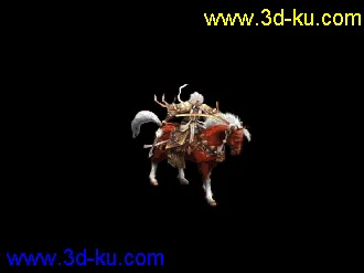 马背上的王者，骑兵模型10几个动作源文件模型带贴图的图片